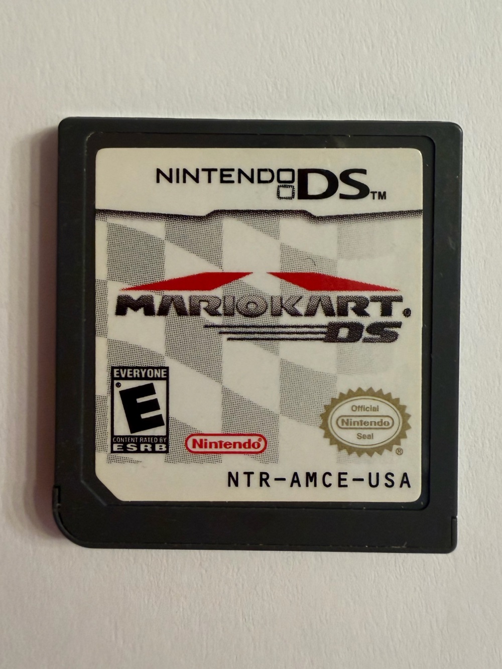 Nintendo Mario Kart DS Game Card - Black, White & Red Accents
